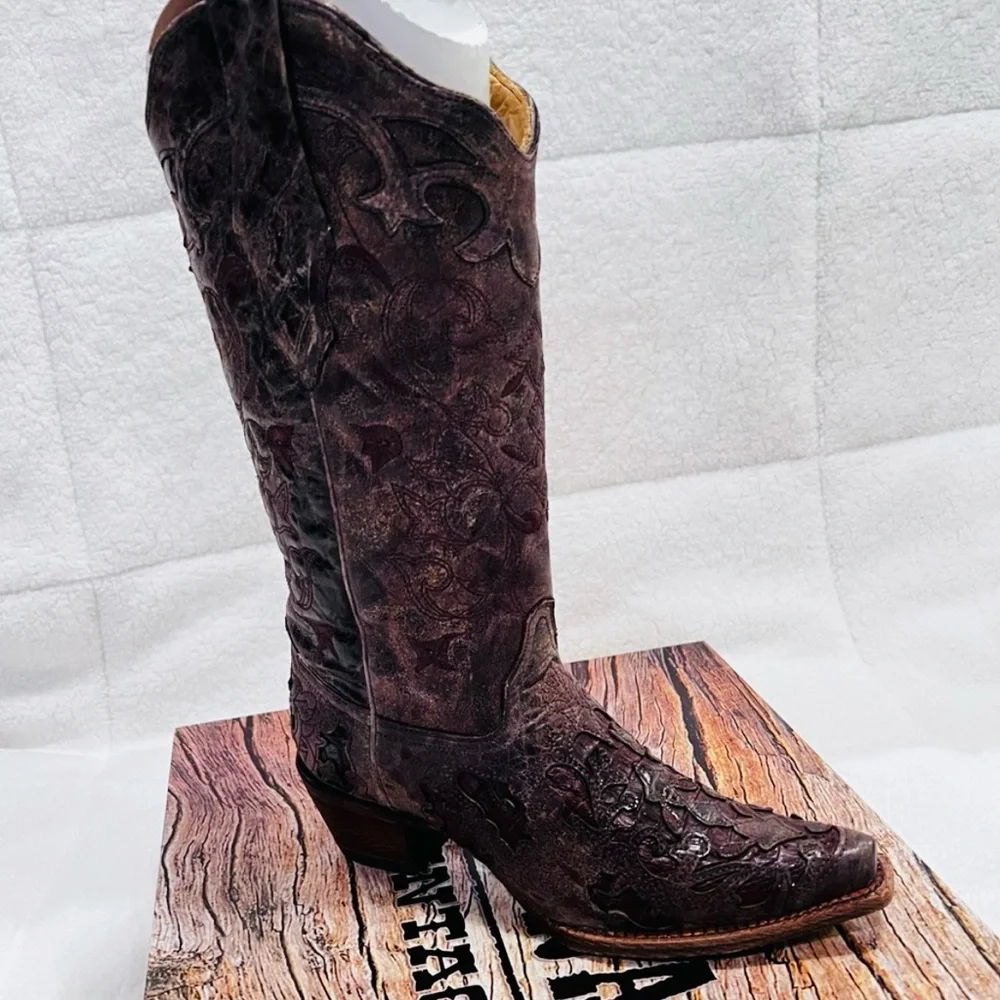 Corral Chocolate Croc Inlay - Picture 5 of 5